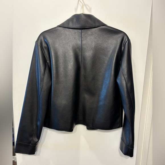 Mango Black Faux Leather Jacket - Picture 2 of 4